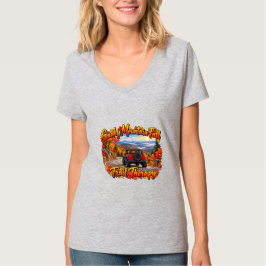 Röd_Smoky Mountain Höstspårterapi T Shirt