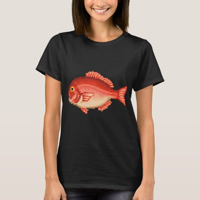 Röd snapper t shirt (Framsida)