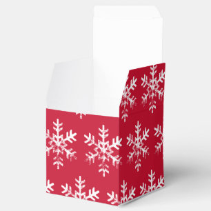 Röd snöflingor Rustig jul Presentaskar