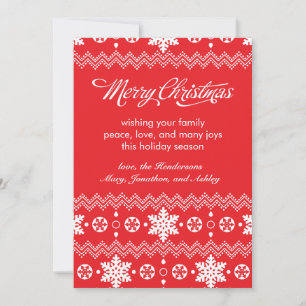 Röd snöflingor, sötare, ej fotopiska julkort