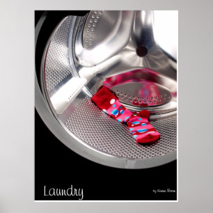 Röd socka poster