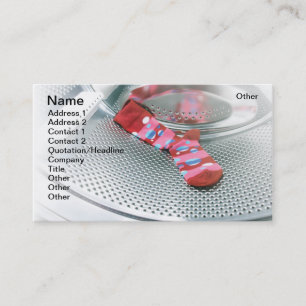 Röd socka visitkort