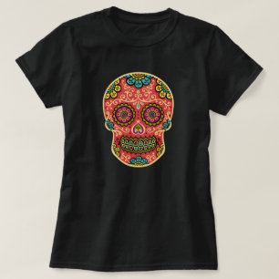 Röd sockerskalleT-tröja Tee Shirt