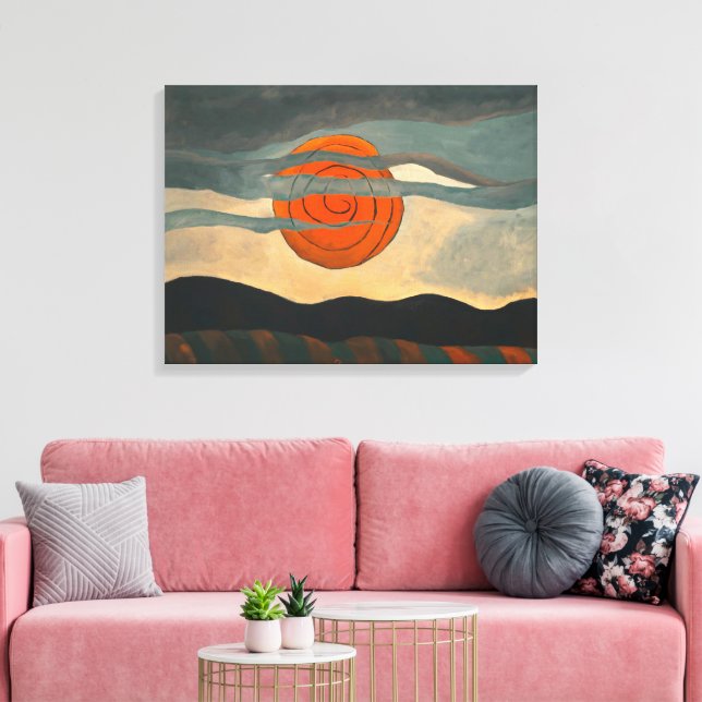 Röd sol | Arthur Dove | Canvastryck (Insitu (Vardagsrum))