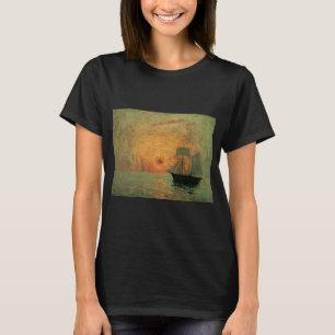 Röd sol av Maxime Maufra, Vintage Impressionism T-shirt