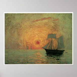 Röd sol poster