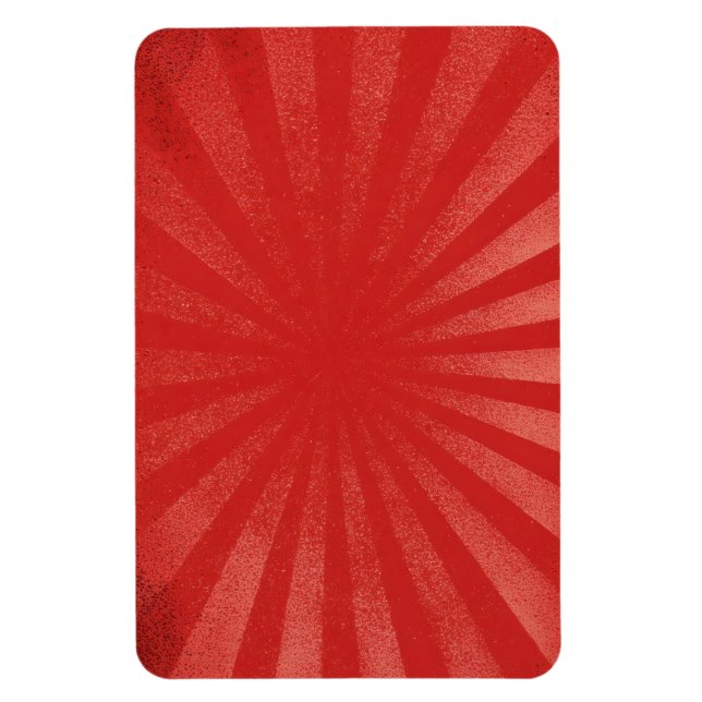 Röd solstrålning Bakgrund – Vintage Retro-struktur Magnet (Vertikal)