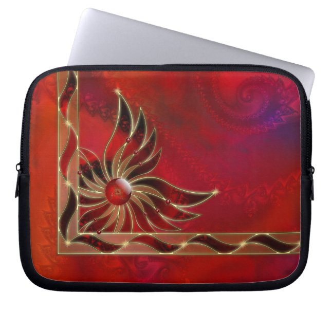 Röd som Flame Laptop sleeve (Framsidan)