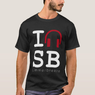 röd sommarbrisvit t-shirt
