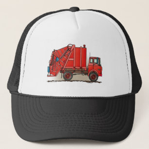Röd soporlastbil truckerkeps