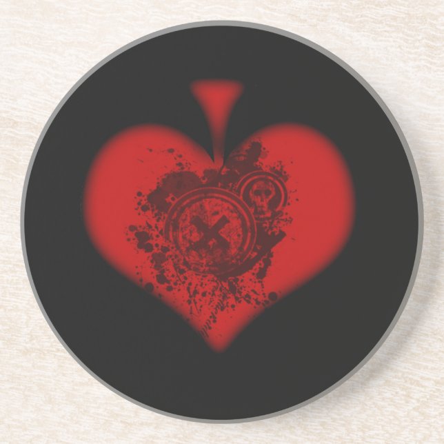 Röd spadekustfartyg underlägg sandsten (Framsidan)