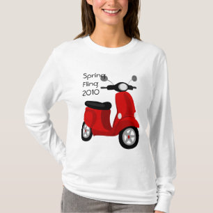 Röd sparkcykel tee shirt