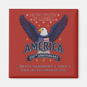 Röd Specialkampanj Amerika 250-årsjubileum Eagle Magnet