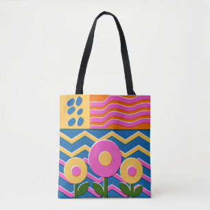 röd spindel-lily tote  botanisk konst väska  blomm