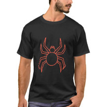 Röd spindelgrafisk t-shirt för yogaanhängare | Gen