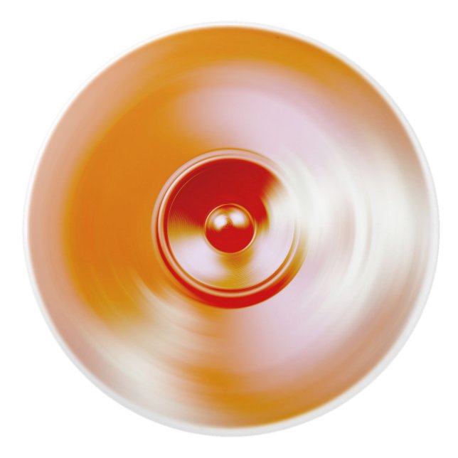 Röd spinnmusikhögtalare knopp (Framsidan)