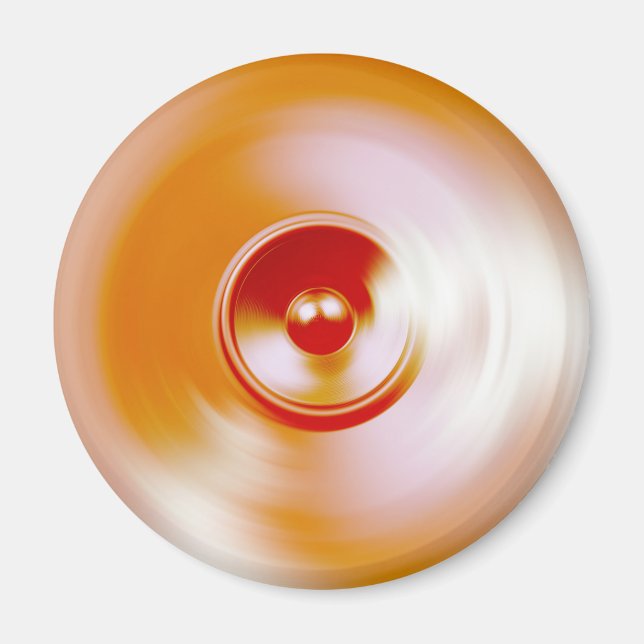 Röd spinnmusikhögtalare magnet (Framsidan)