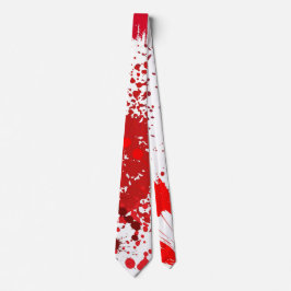 Röd Splatter Nöje Slips