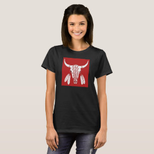 Röd spökdans Buffelhona svart t-shirt