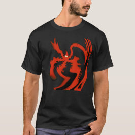 Röd spöke som faller baklänges t shirt