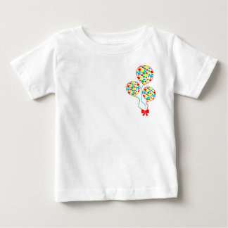 Röd, spotty, barnets ballong t-shirt