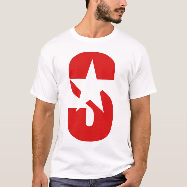 Röd SSR-stjärnalogotyp T-shirt (Framsida)