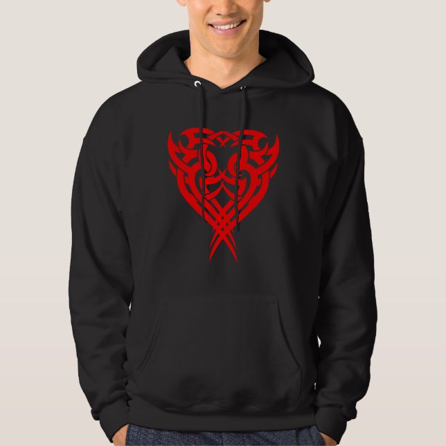 Röd stam- bröstkorgdesign 5 för 2 biet sweatshirt (Framsida)