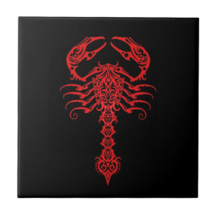 Röd stam- Scorpion Kakelplatta