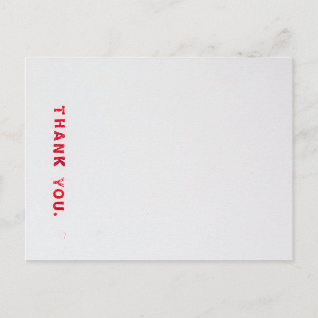 Röd Stämpel Tack Vykort (Framsida)