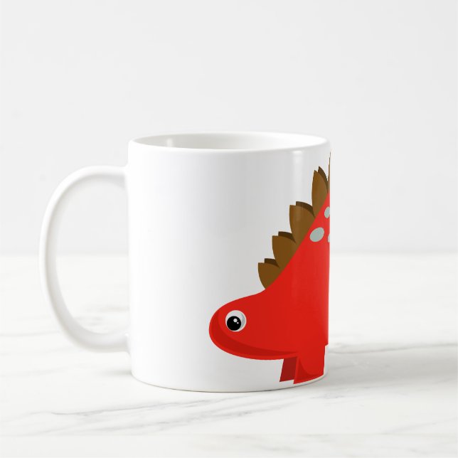 Röd Stegosaurusmugg Kaffemugg (Vänster)