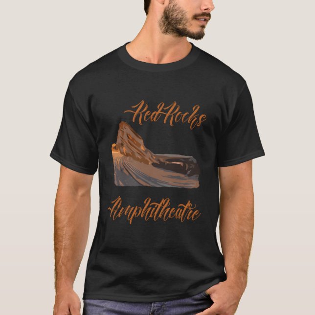Röd Sten Amphiteater Amphitheater T Shirt (Framsida)