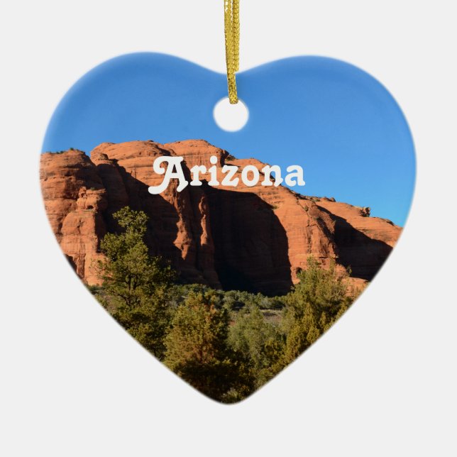 Röd sten i Sedona Julgransprydnad Keramik (Framsidan)