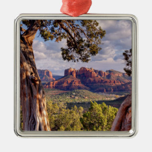 Röd sten Sedona Arizona Julgransprydnad Metall