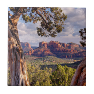 Röd sten Sedona Arizona Kakelplatta