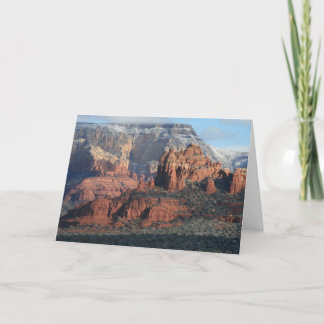 Röd stenutsikt kort