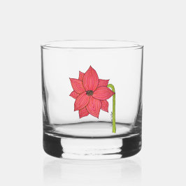 Röd Stjärna Blomma Blank