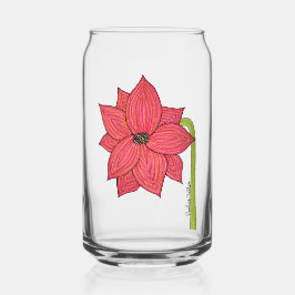 Röd Stjärna Blomma Blank