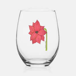 Röd Stjärna Blomma Blank