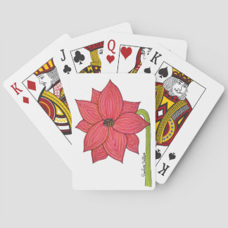 Röd Stjärna Blomma Casinokort