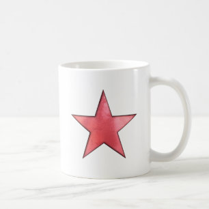 röd stjärna kaffemugg