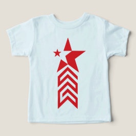Röd stjärna med Chevron-pilar T Shirt