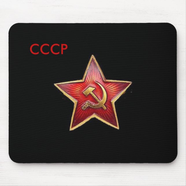 Röd stjärna Mousepad för CCCP Musmatta (Framsidan)