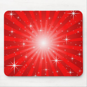 Röd stjärnabristning Mousepad Musmatta