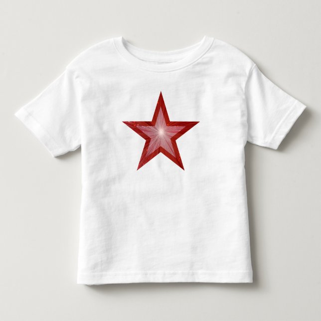 Röd stjärnasmåbarnt-skjorta t-shirt (Framsida)