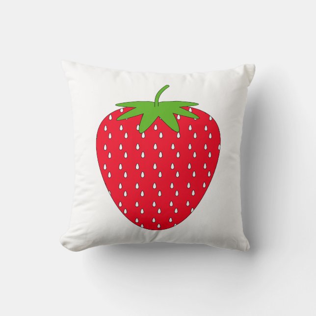 Röd Strawberry. Kudde (Framsida)