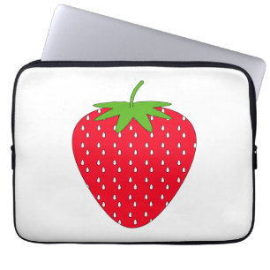 Röd Strawberry. Laptop Sleeve