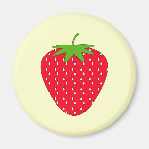 Röd Strawberry. Magnet