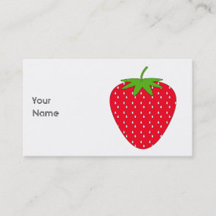 Röd Strawberry. Visitkort