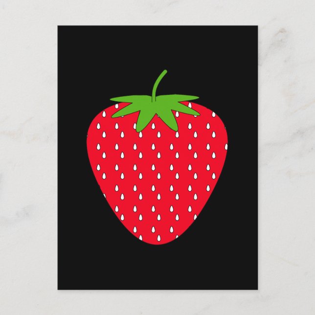 Röd Strawberry. Vykort (Framsida)