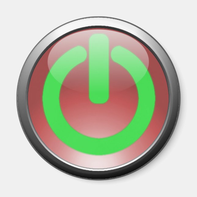 Röd strömbrytare, magnet (Framsidan)